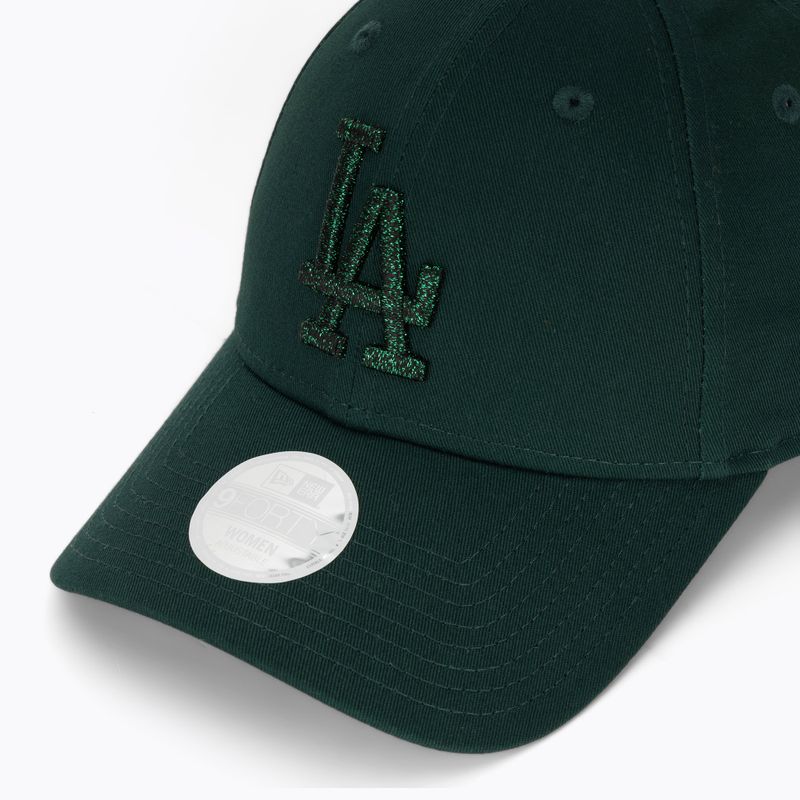 Basecap Damen New Era Metallic 9FORTY Los Angeles Dodgers dark green 3