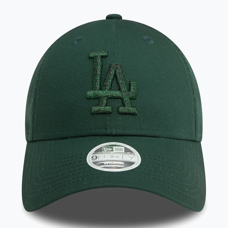 Basecap Damen New Era Metallic 9FORTY Los Angeles Dodgers dark green 3