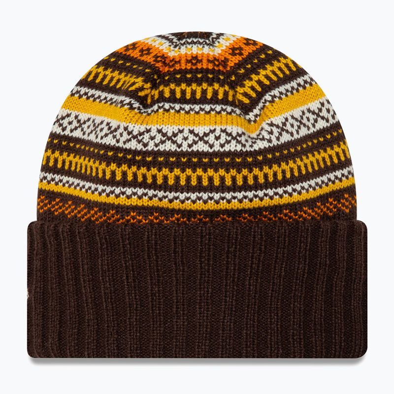 Wintermütze Damen New Era Rail Isle Cuff Knit Beanie dark brown