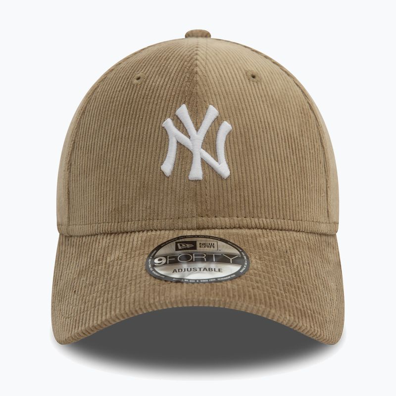 New Era Cord 9FORTY New York Yankees Baseballmütze beige 3