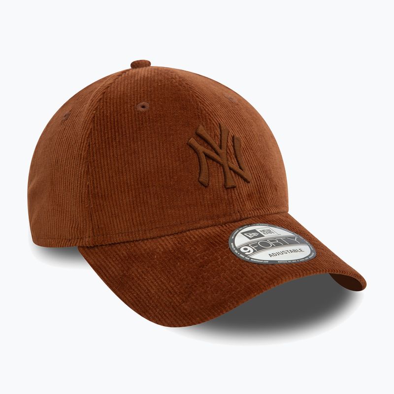 New Era Cord 9FORTY New York Yankees braun Baseballmütze