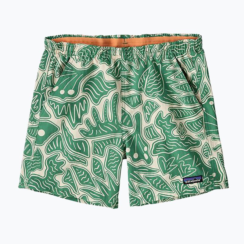 Patagonia Baggies Damen Shorts 5" Bienen und Blumen/Heartleaf grün