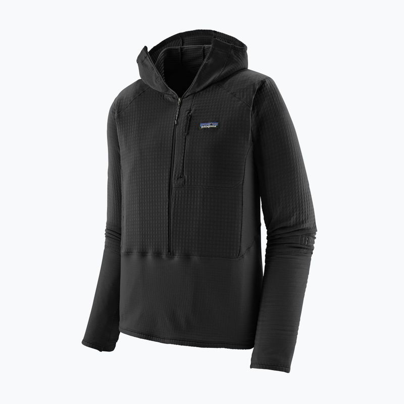 Herren Patagonia R1 Hybrid Pullover Softshell Jacke schwarz 3