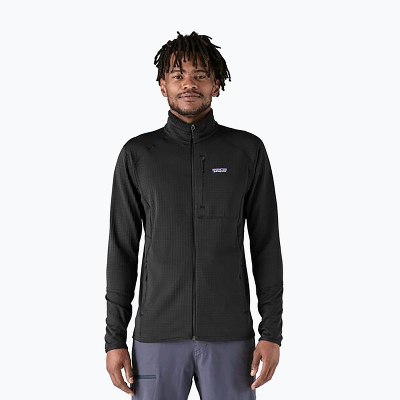 Herren Patagonia R1 Hybrid Fleece-Sweatshirt schwarz
