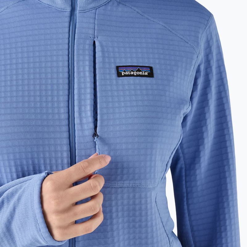 Damen Softshelljacke Patagonia R1 Hybrid Pullover Hoody reichlich blau 9