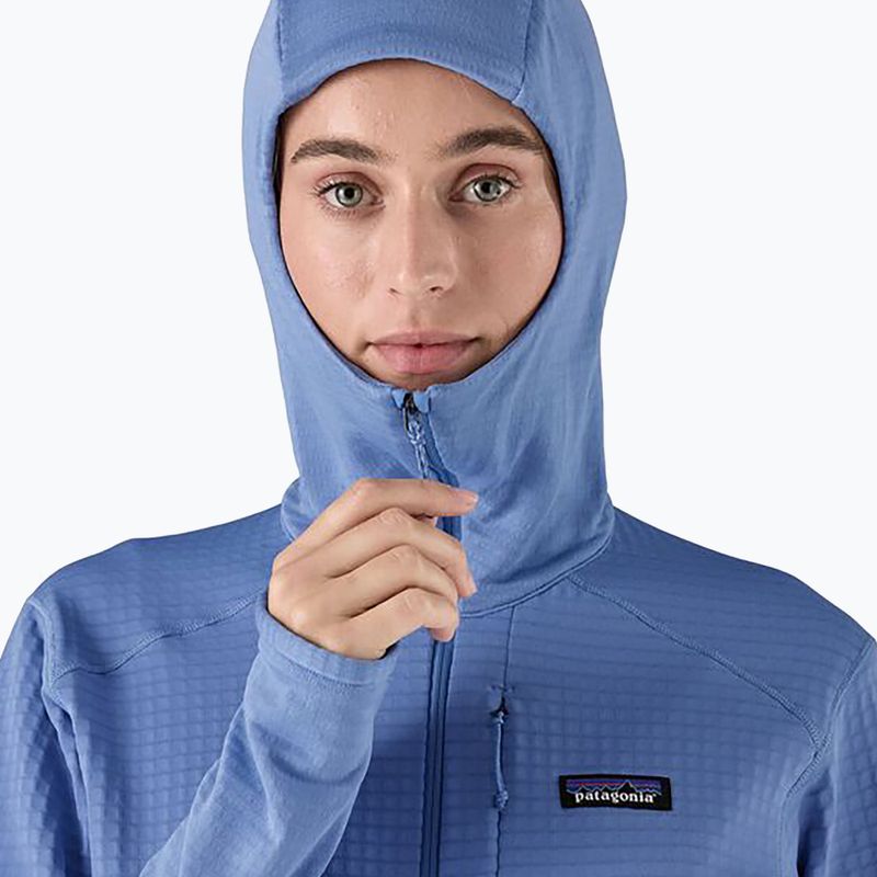 Damen Softshelljacke Patagonia R1 Hybrid Pullover Hoody reichlich blau 5