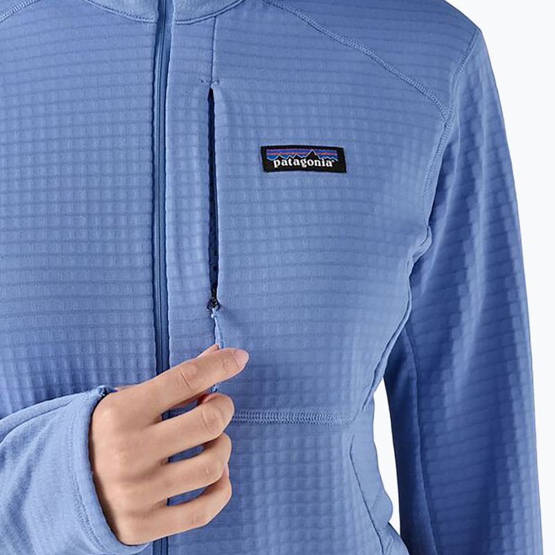 Damen Softshelljacke Patagonia R1 Hybrid Pullover Hoody reichlich blau 7