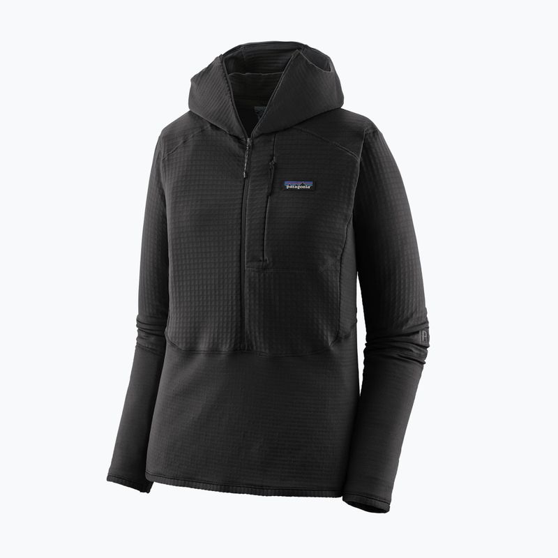 Damen Softshelljacke Patagonia R1 Hybrid Pullover Hoody schwarz 3