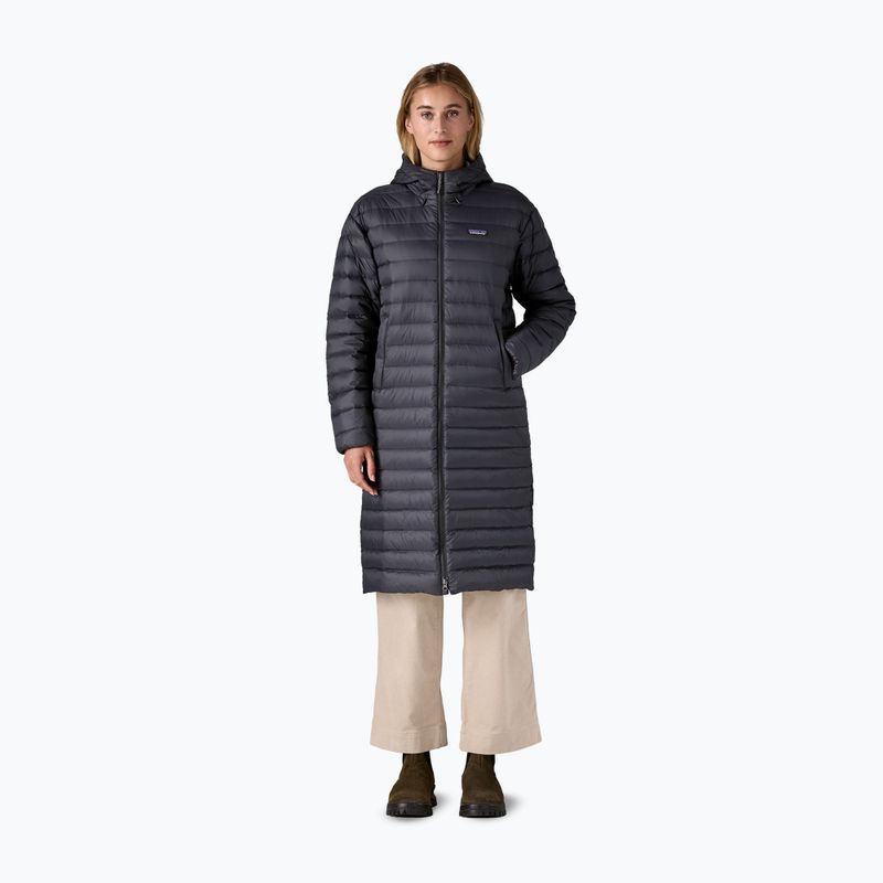 Damen-Daunenmantel Patagonia Recycled Down Sweater Parka schwarz 2