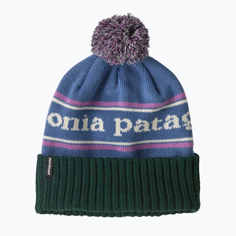 Patagonia Powder Town Park Stripe Wintermütze: Barnacle blau