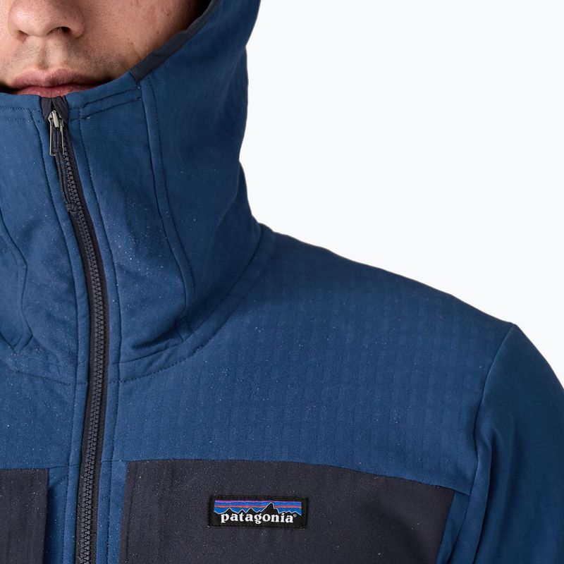 Herren Patagonia R2 TechFace Hoody Softshell Jacke clement blau 6