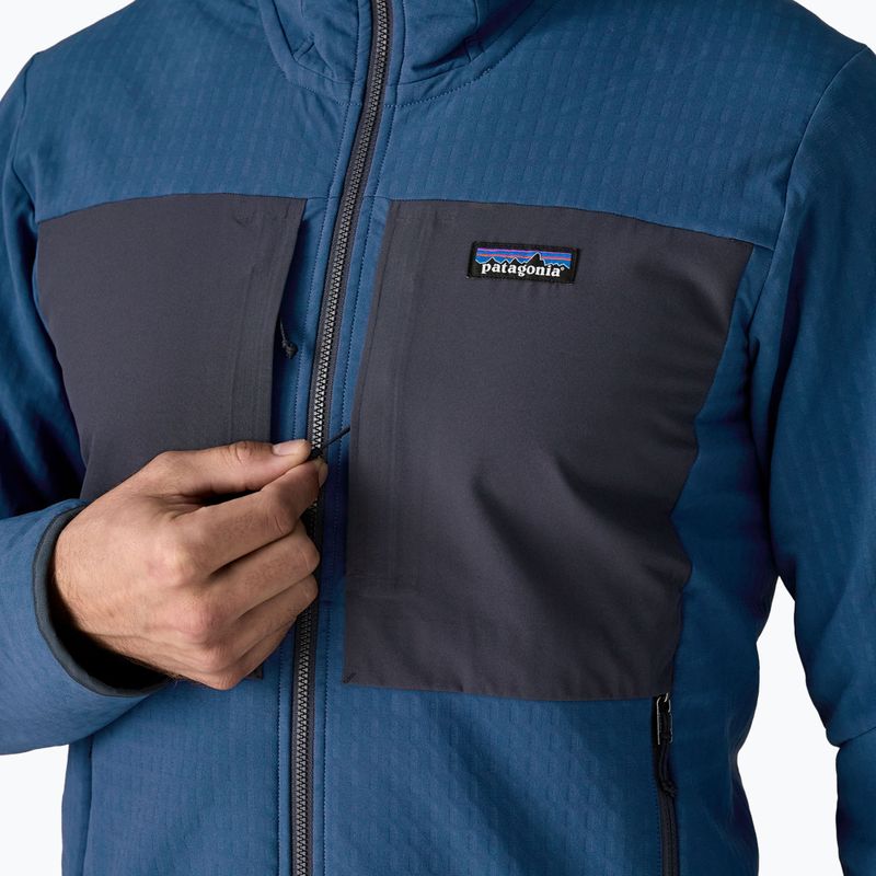 Herren Patagonia R2 TechFace Hoody Softshell Jacke clement blau 7