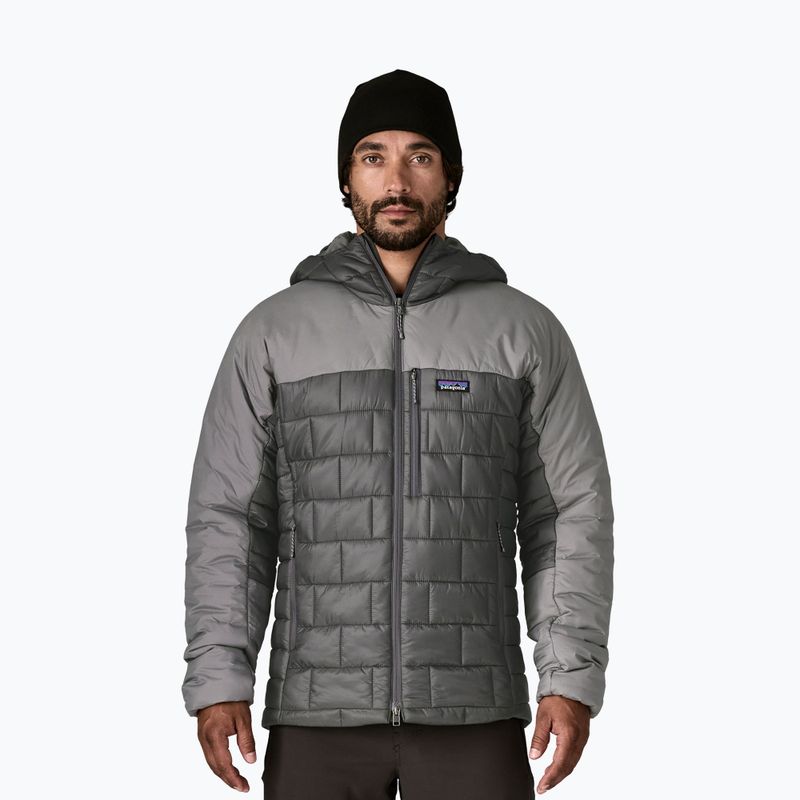 Herren Patagonia Hi-Loft Nano Puff Hoody forge grau