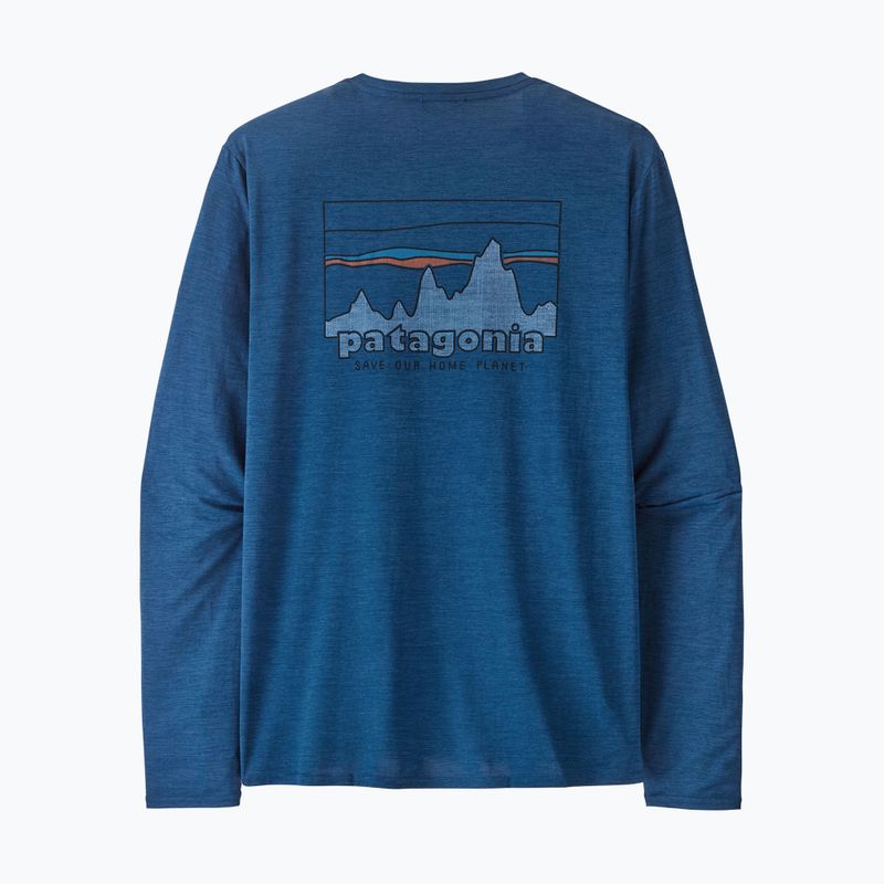 Herren Patagonia Cap Cool Daily Grafik Shirt '73 Skyline / Clement blau x-dye Longsleeve