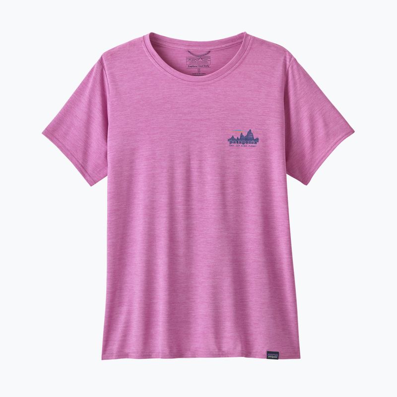 Damen Patagonia Cap Cool Daily Grafik Shirt '73 Skyline / lebhaft lila x-dye 4