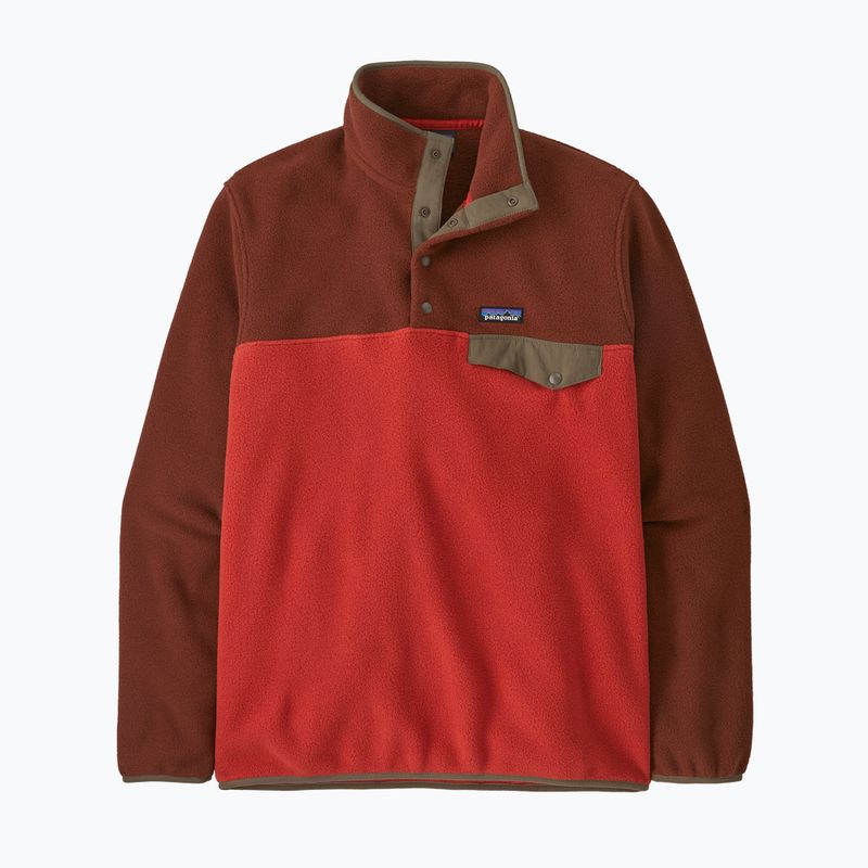 Herren Patagonia LW Synch Snap-T P / O amanita rot trekking Sweatshirt