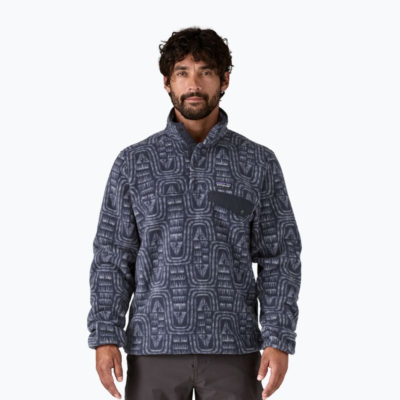 Patagonia Herren-Trekking-Sweatshirt LW Synch Snap-T P / O flow: versunken blau