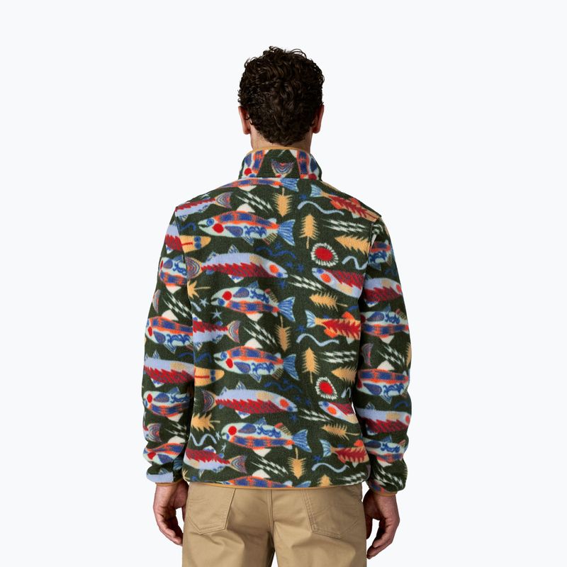 Patagonia Herren-Trekking-Sweatshirt LW Synch Snap-T P / O Lachs Energie: altes Wachstum grün 2