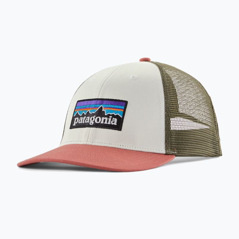 Patagonia P-6 Logo LoPro Trucker Birke weiß Baseballmütze