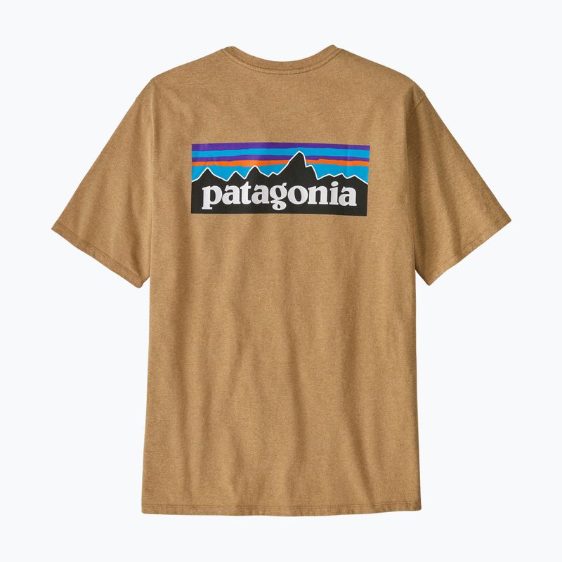 Herren Patagonia P-6 Logo Responsibili-Tee Talon gold T-shirt 3