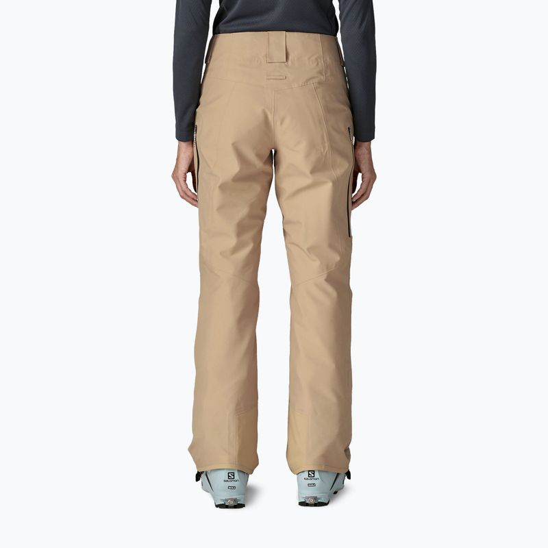 Damen Skihose Patagonia Isolierte Powder Town Ruder hellbraun 2