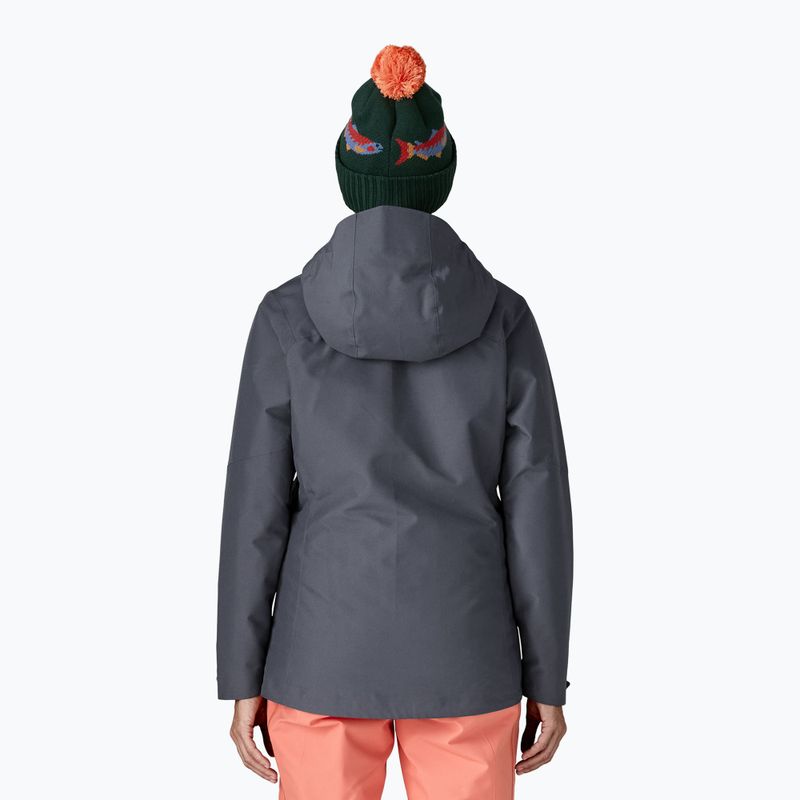 Damen Patagonia isoliert Powder Town Schwelbrand blau w / orange schälen regen Jacke 3