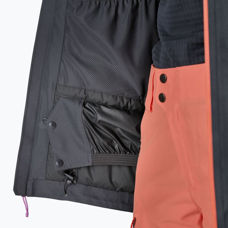 Damen Patagonia isoliert Powder Town Schwelbrand blau w / orange schälen regen Jacke 7