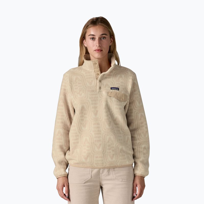 Patagonia Damen-Trekking-Sweatshirt LW Synch Snap-T P / O flow: dyno weiß