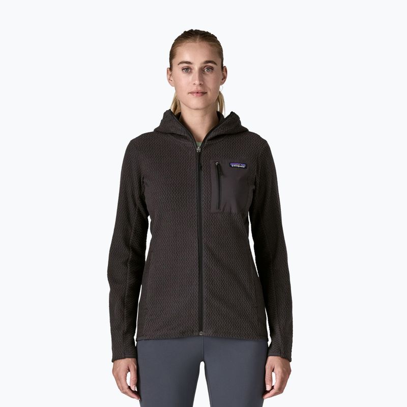 Patagonia R1 Air Fleece-Kapuzenpulli für Damen schwarz