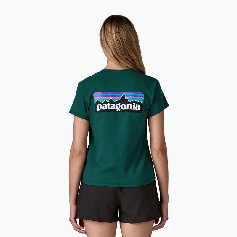 Damen Patagonia P-6 Logo Responsibili-Tee kaskadengrün 2
