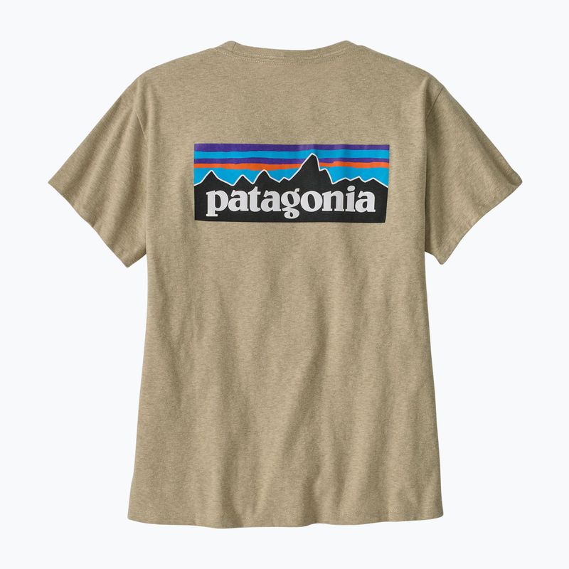 Damen Patagonia P-6 Logo Responsibili-Tee Bimsstein-T-Shirt