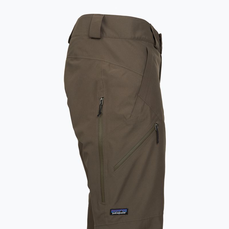 Herren Patagonia Isolierte Powder Town Skihose merlow braun 3