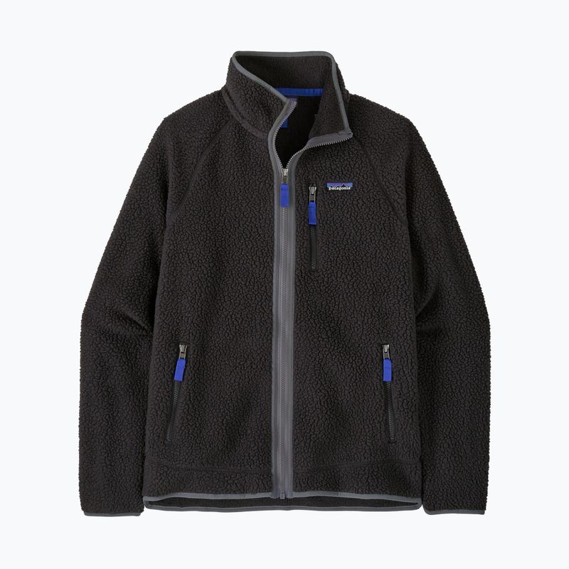 Herren-Trekking-Fleecejacke Patagonia Retro Pile schwarz mit forge grau