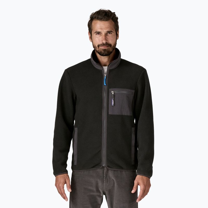 Patagonia Herren Fleece-Sweatshirt Synch schwarz einfarbig