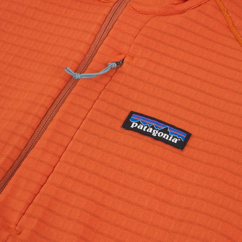 Herren Fleecejacke Patagonia R1 Hybrid coal orange 3