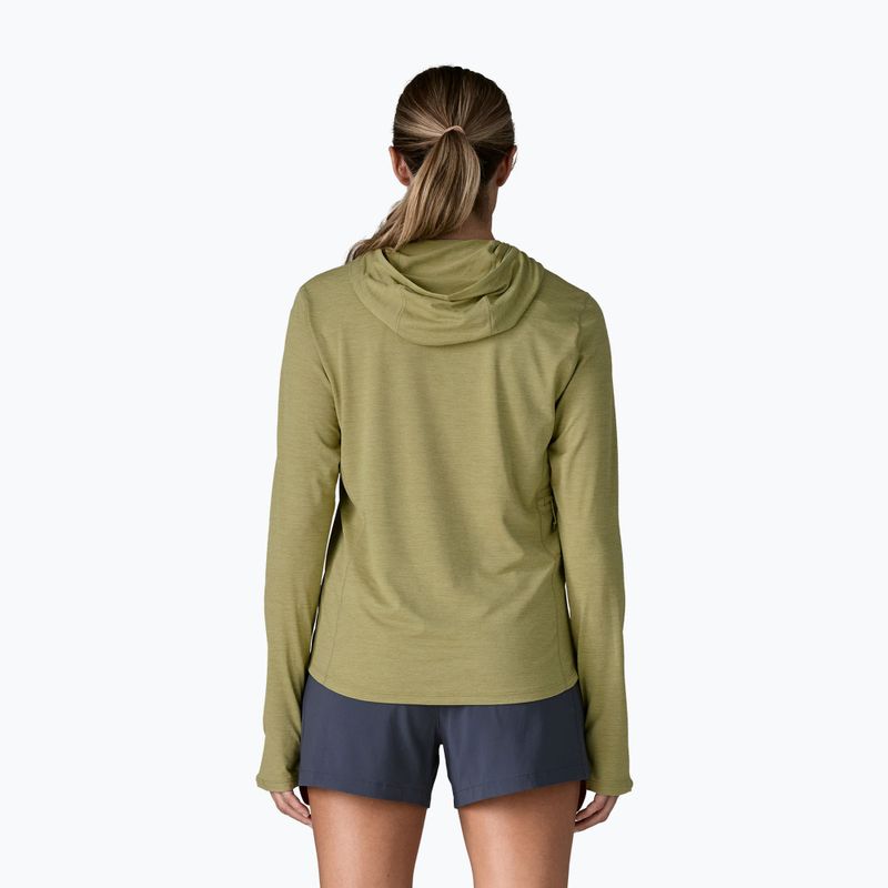 Damen Sweatshirt Patagonia Capilene Cool Sun Hoody gumtree green/light gumtree green x-dye 3
