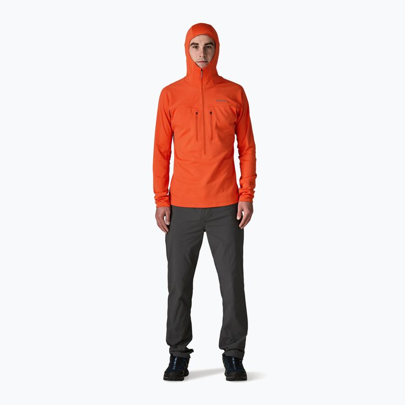 Herren Sweatshirt Patagonia R1 Ultralight Hoody coal orange 2