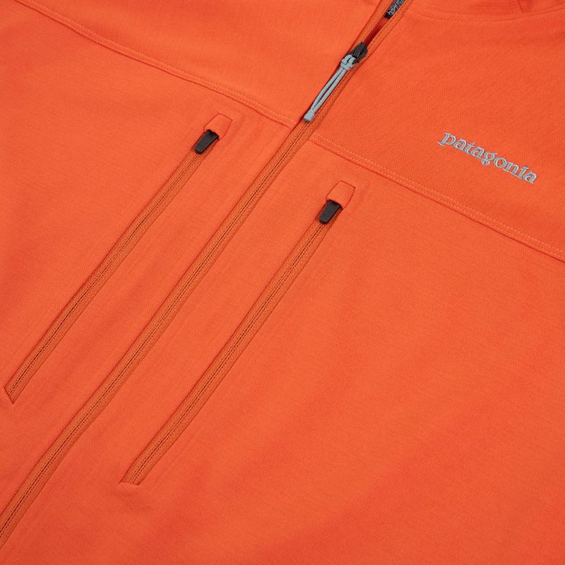 Herren Sweatshirt Patagonia R1 Ultralight Hoody coal orange 12