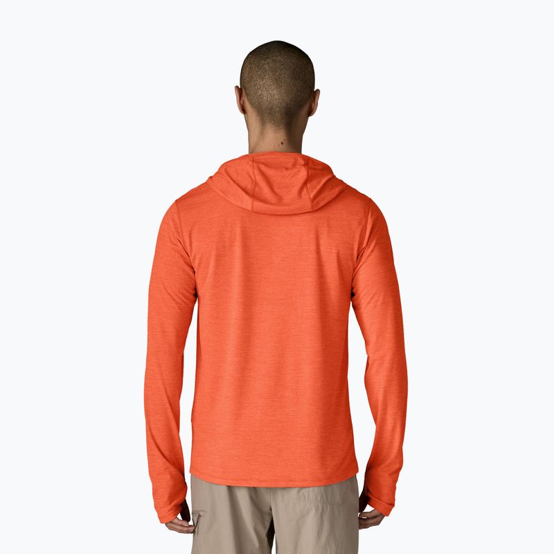 Herren Sweatshirt Patagonia Capilene Cool Sun Hoody coal orange/light coal orange x-dye 3