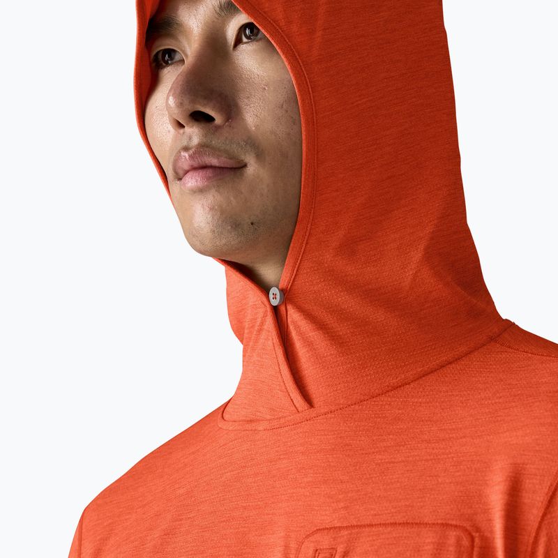 Herren Sweatshirt Patagonia Capilene Cool Sun Hoody coal orange/light coal orange x-dye 6