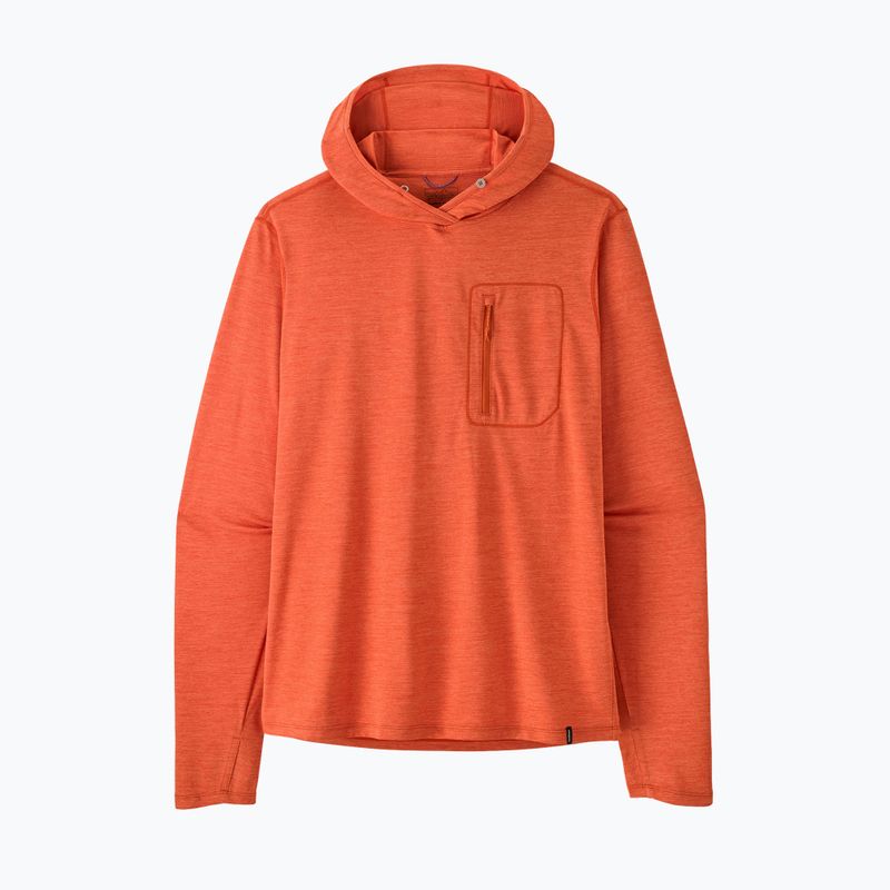 Herren Sweatshirt Patagonia Capilene Cool Sun Hoody coal orange/light coal orange x-dye 9