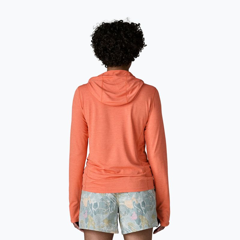 Damen Sweatshirt Patagonia Capilene Cool Sun Hoody mellow melon/peach sherbet x-dye 3