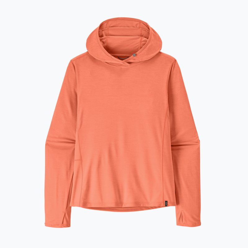 Damen Sweatshirt Patagonia Capilene Cool Sun Hoody mellow melon/peach sherbet x-dye 9
