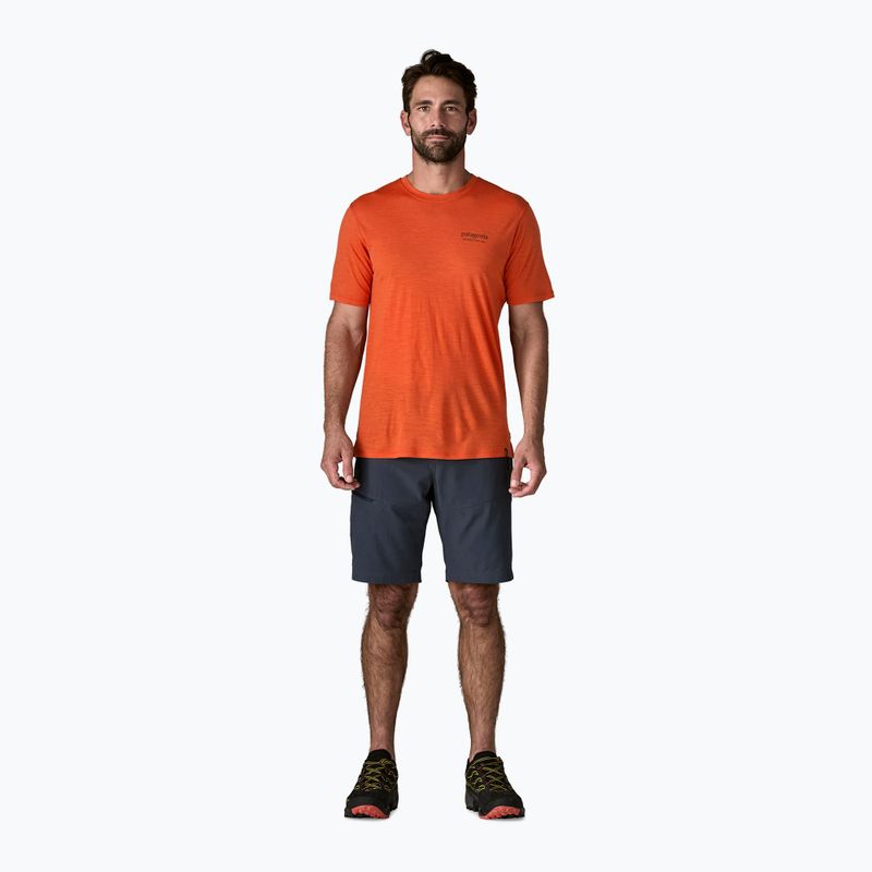 Herren T-Shirt Patagonia Cap Cool Merino Blend Graphic Shirt heritage header/coal orange 4