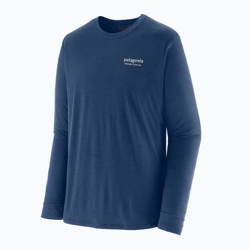 Longsleeve Herren Patagonia Cap Cool Merino Blend Graphic heritage header/clement blue