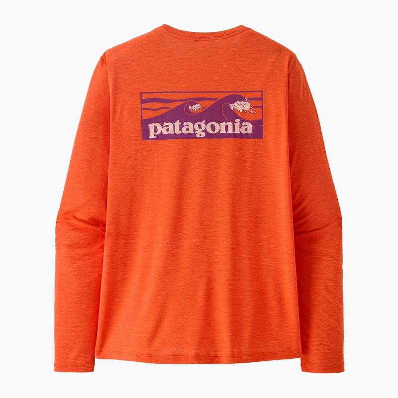 Longsleeve Herren Patagonia Capilene Cool Daily - Boardshort Logo orange peel/light orange peel x-dye 3