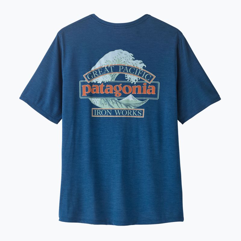 Herren T-Shirt Patagonia Capilene Cool Daily - Great Waves clement blue/light clement blue x-dye 4