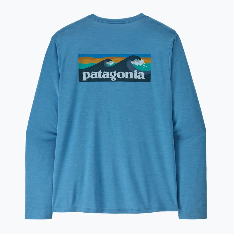 Longsleeve Herren Patagonia Capilene Cool Daily - Boardshort Logo shore blue/light shore blue x-dye 5