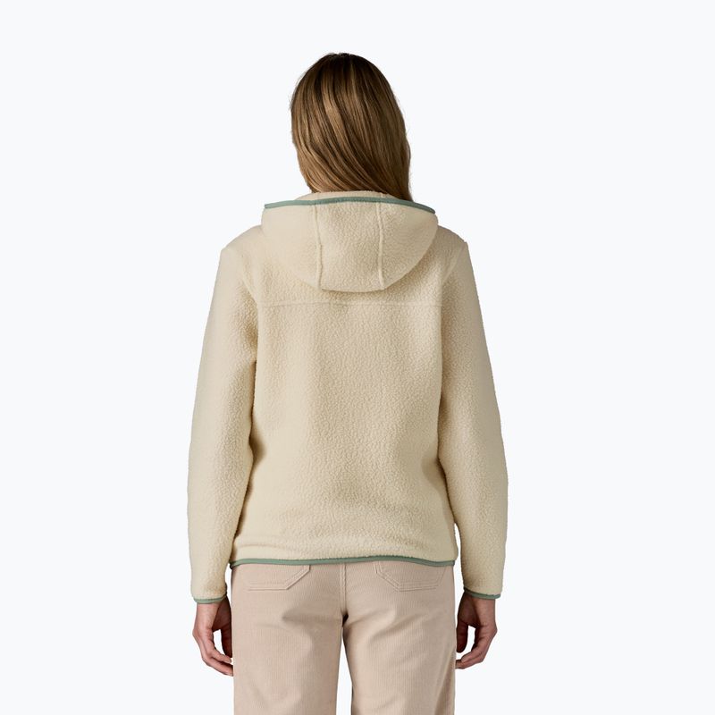 Damen Fleecejacke Patagonia Retro Pile Hoody natural mit ellwood green 3