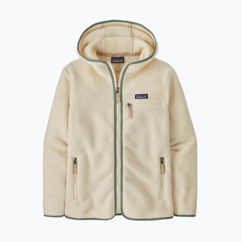 Damen Fleecejacke Patagonia Retro Pile Hoody natural mit ellwood green 4